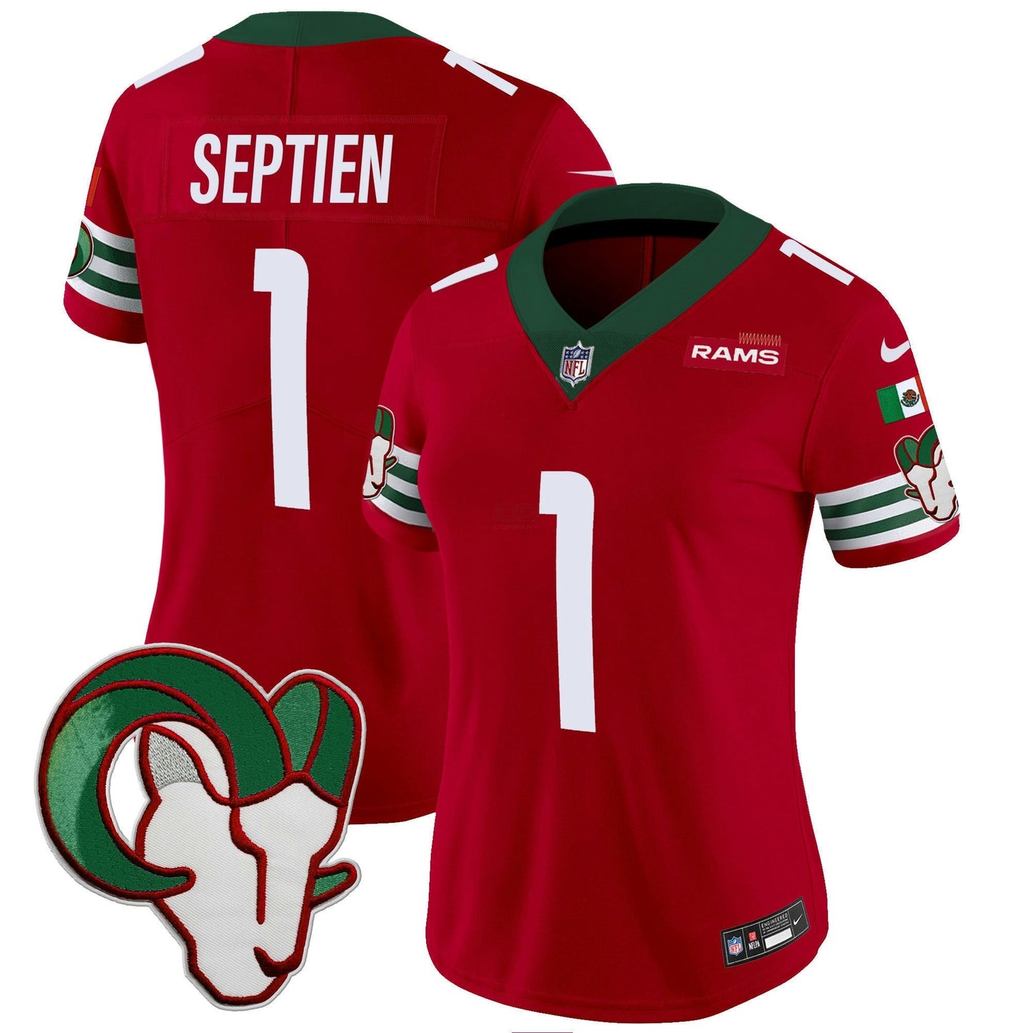Camisa NFL Los Angeles Rams Women’s Mexico Vapor Limited Jersey