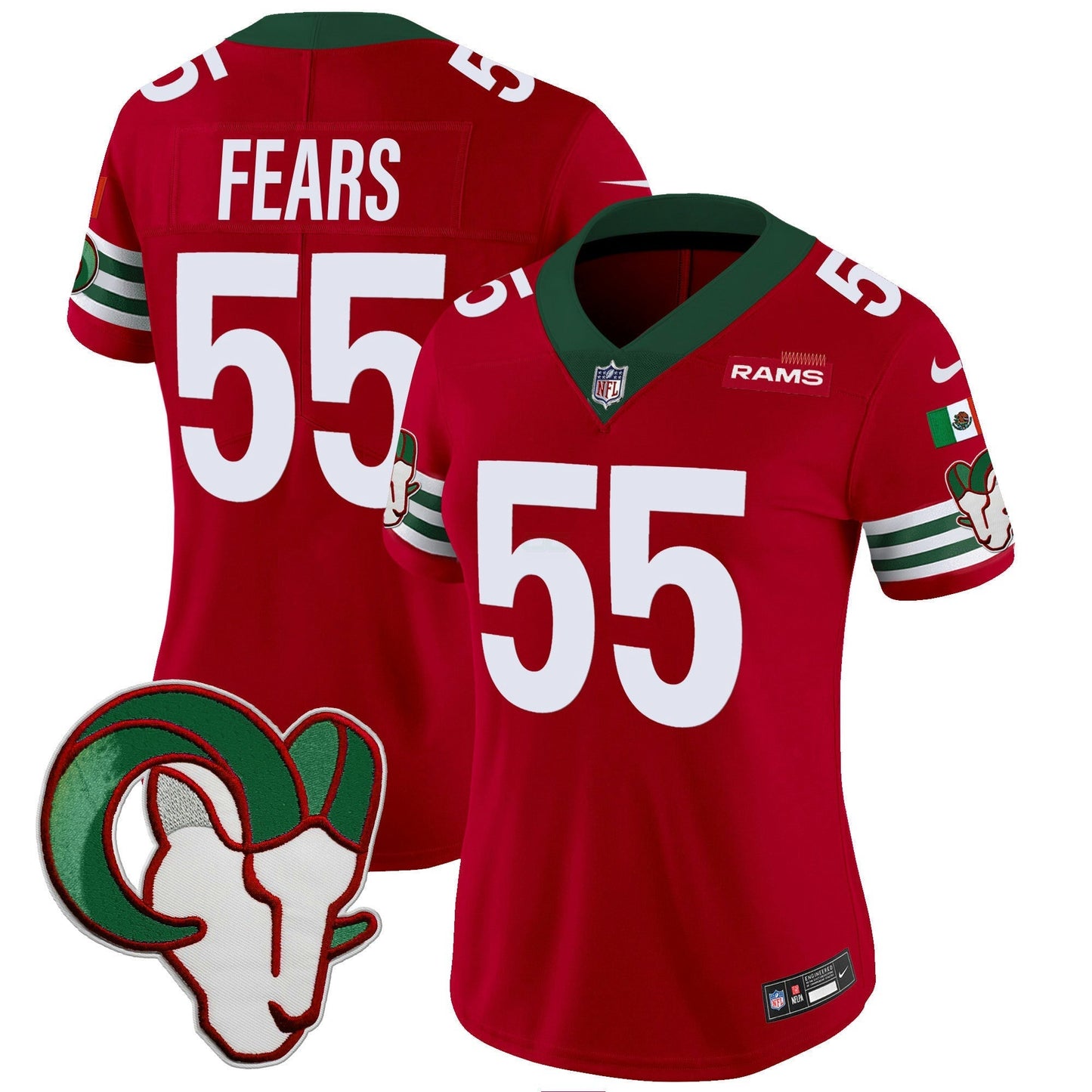 Camisa NFL Los Angeles Rams Women’s Mexico Vapor Limited Jersey