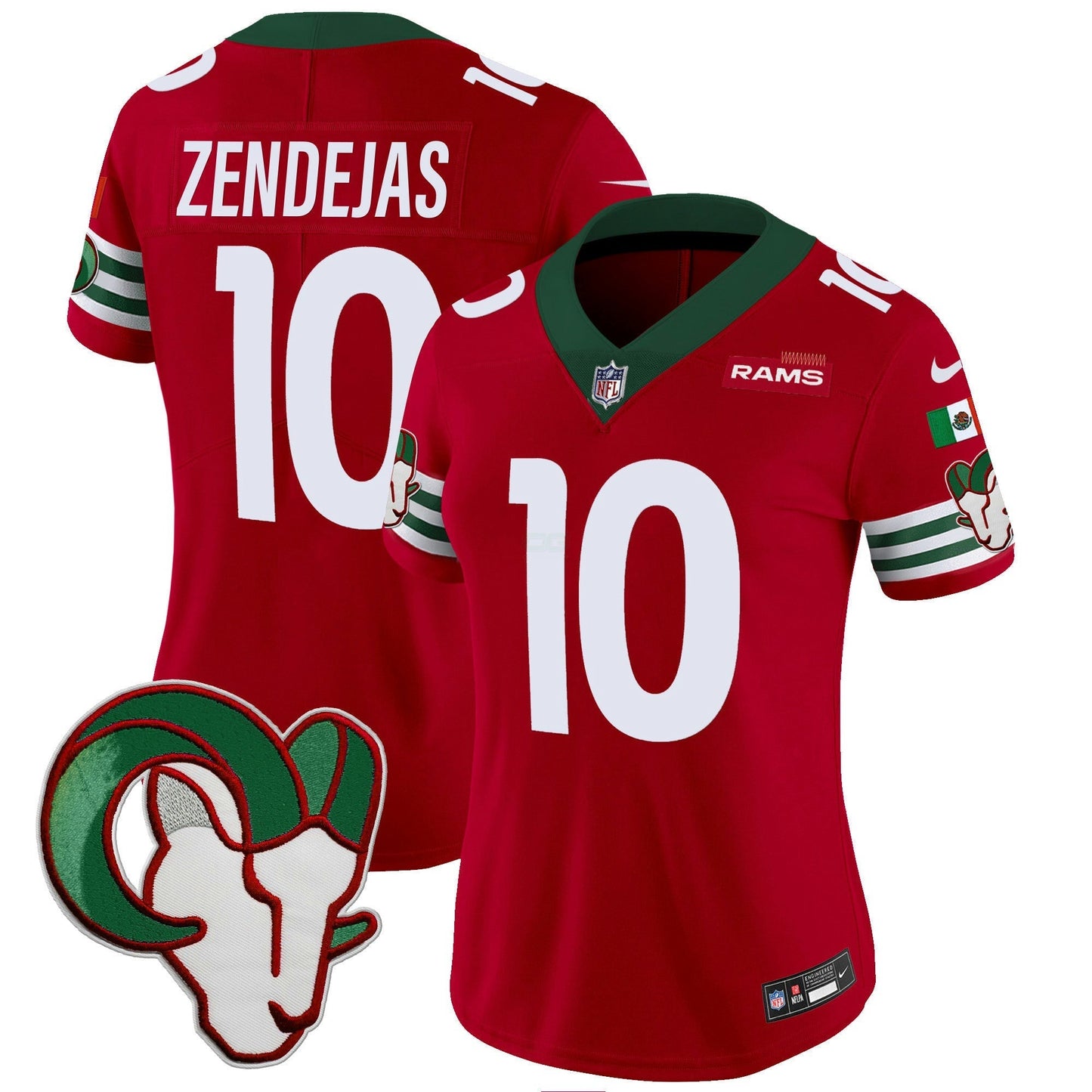 Camisa NFL Los Angeles Rams Women’s Mexico Vapor Limited Jersey