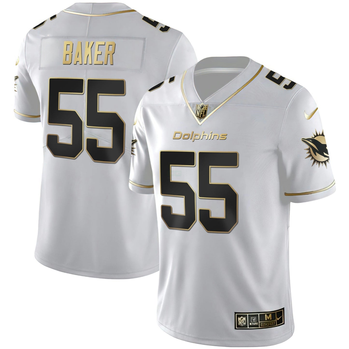 Camisa NFL Women’s Miami Branca Dourada & Preta Dourada Jersey