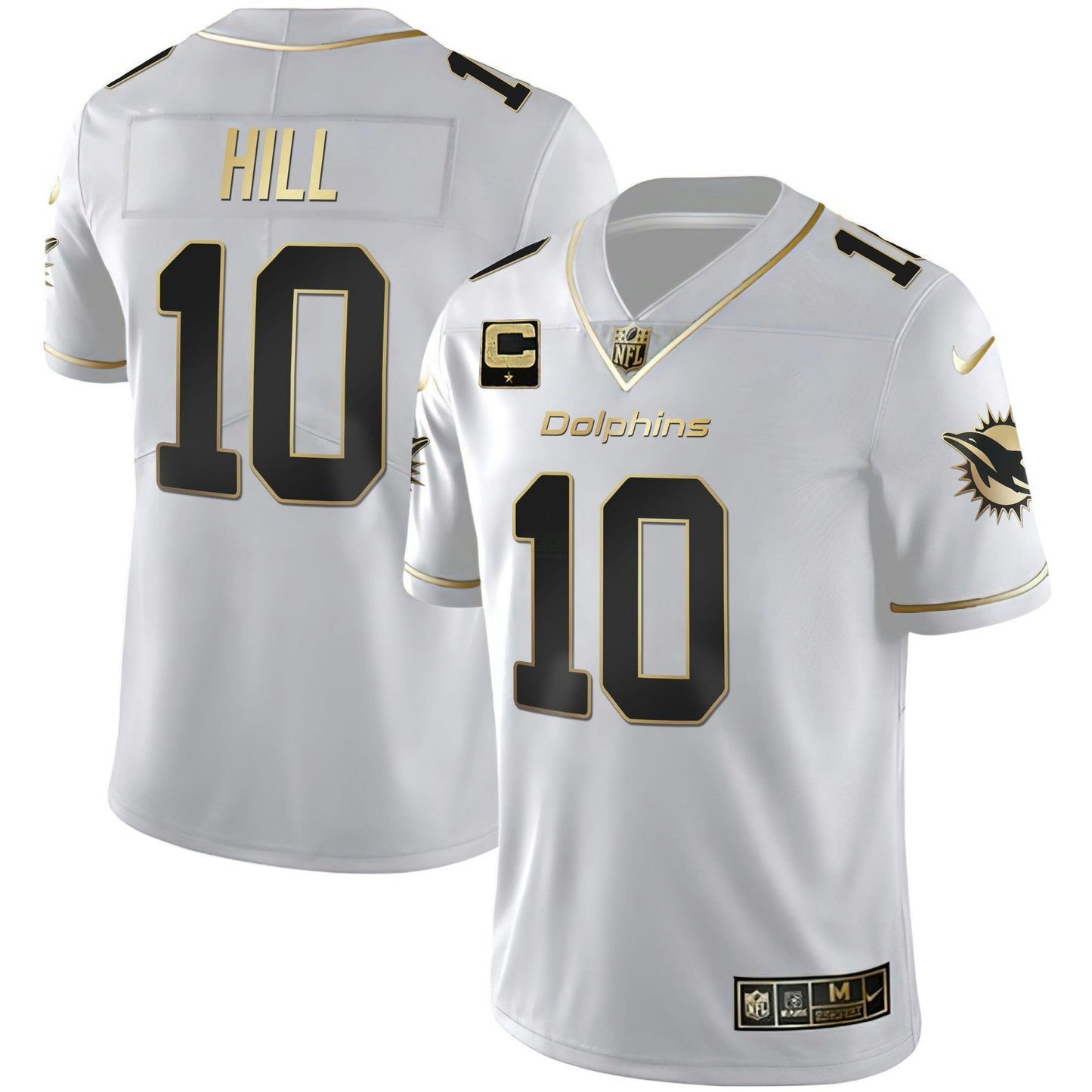 Camisa NFL Women’s Miami Branca Dourada & Preta Dourada Jersey