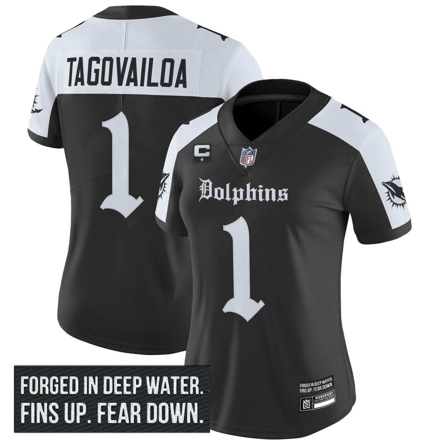 Camisa NFL Women’s Miami ‘Gothic Deep Water Edition’ Vapor Limited Jersey