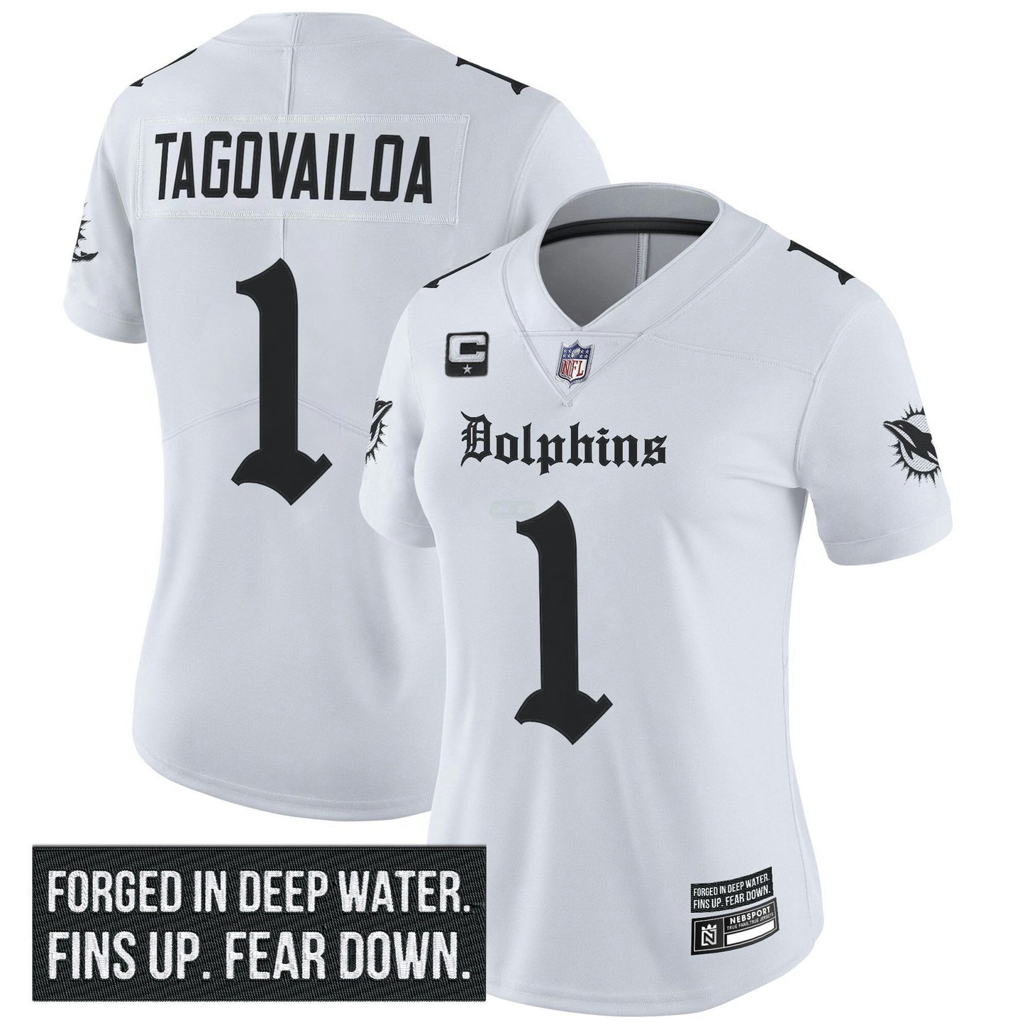 Camisa NFL Women’s Miami ‘Gothic Deep Water Edition’ Vapor Limited Jersey