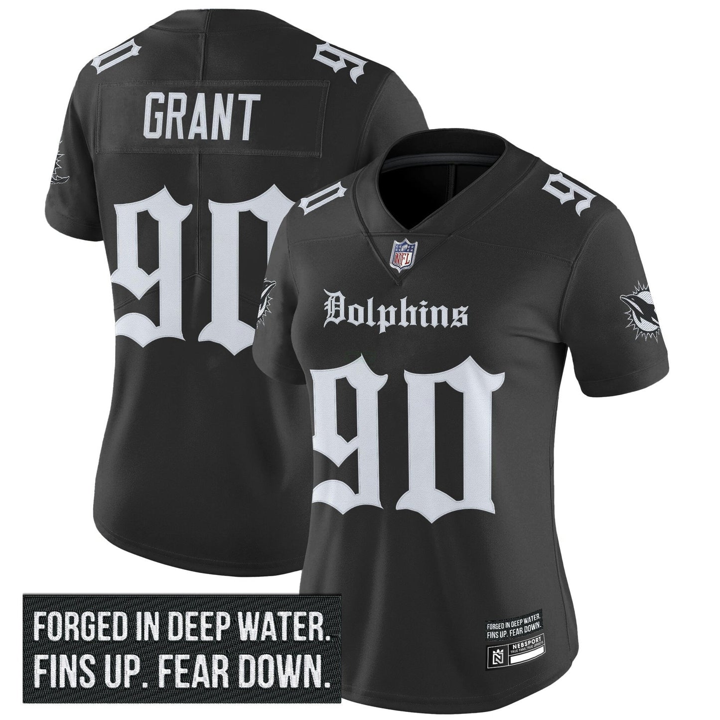 Camisa NFL Women’s Miami ‘Gothic Deep Water Edition’ Vapor Limited Jersey
