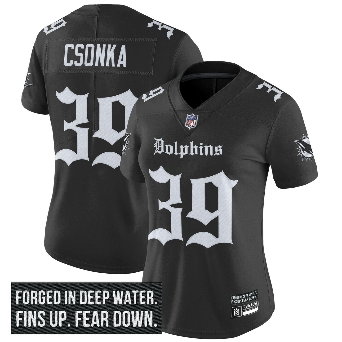 Camisa NFL Women’s Miami ‘Gothic Deep Water Edition’ Vapor Limited Jersey