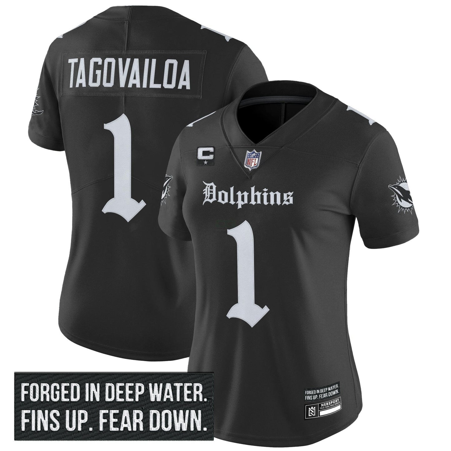 Camisa NFL Women’s Miami ‘Gothic Deep Water Edition’ Vapor Limited Jersey