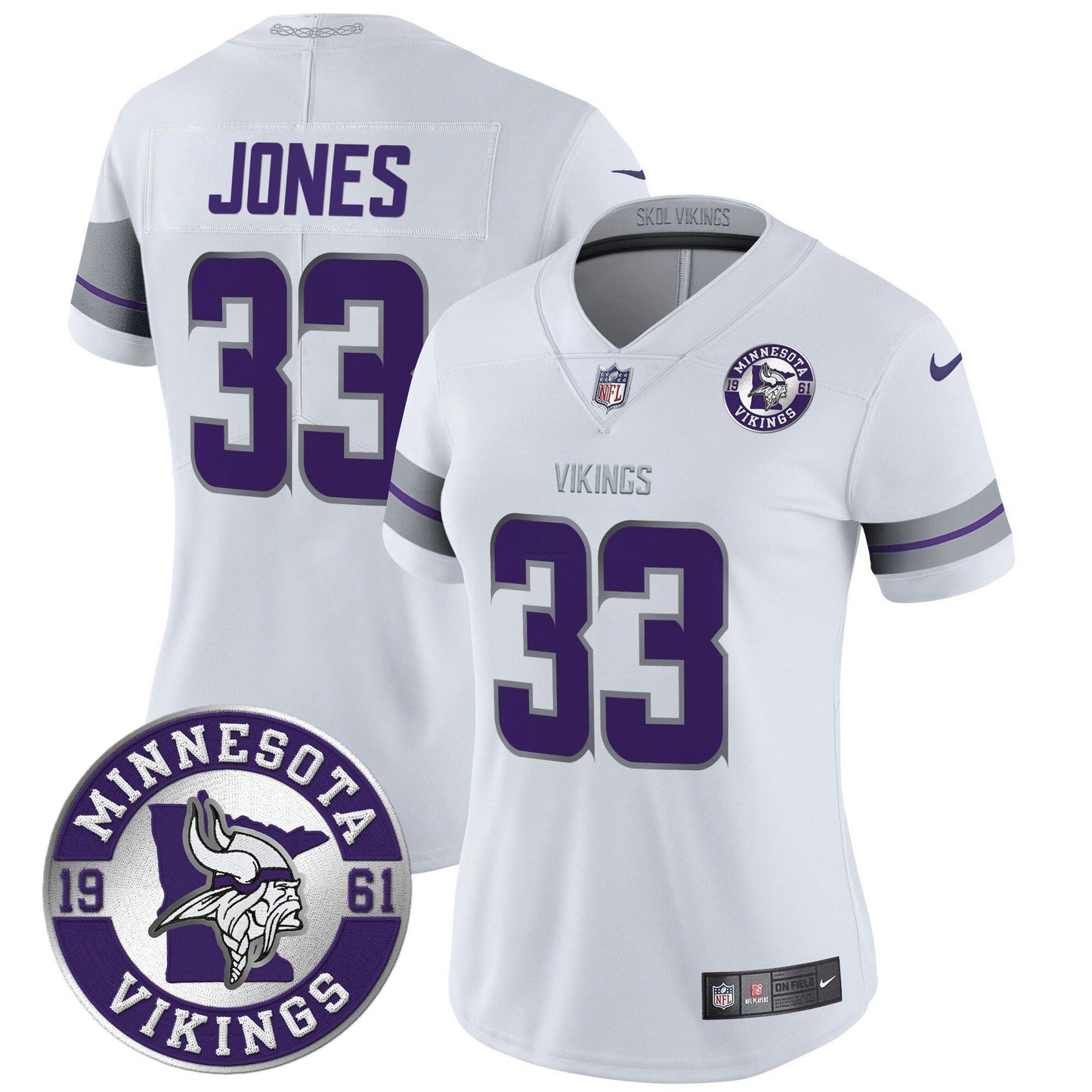 Camisa NFL Women’s Minnesota 2024 Vapor Limited Jersey – Est. 1961 Patch
