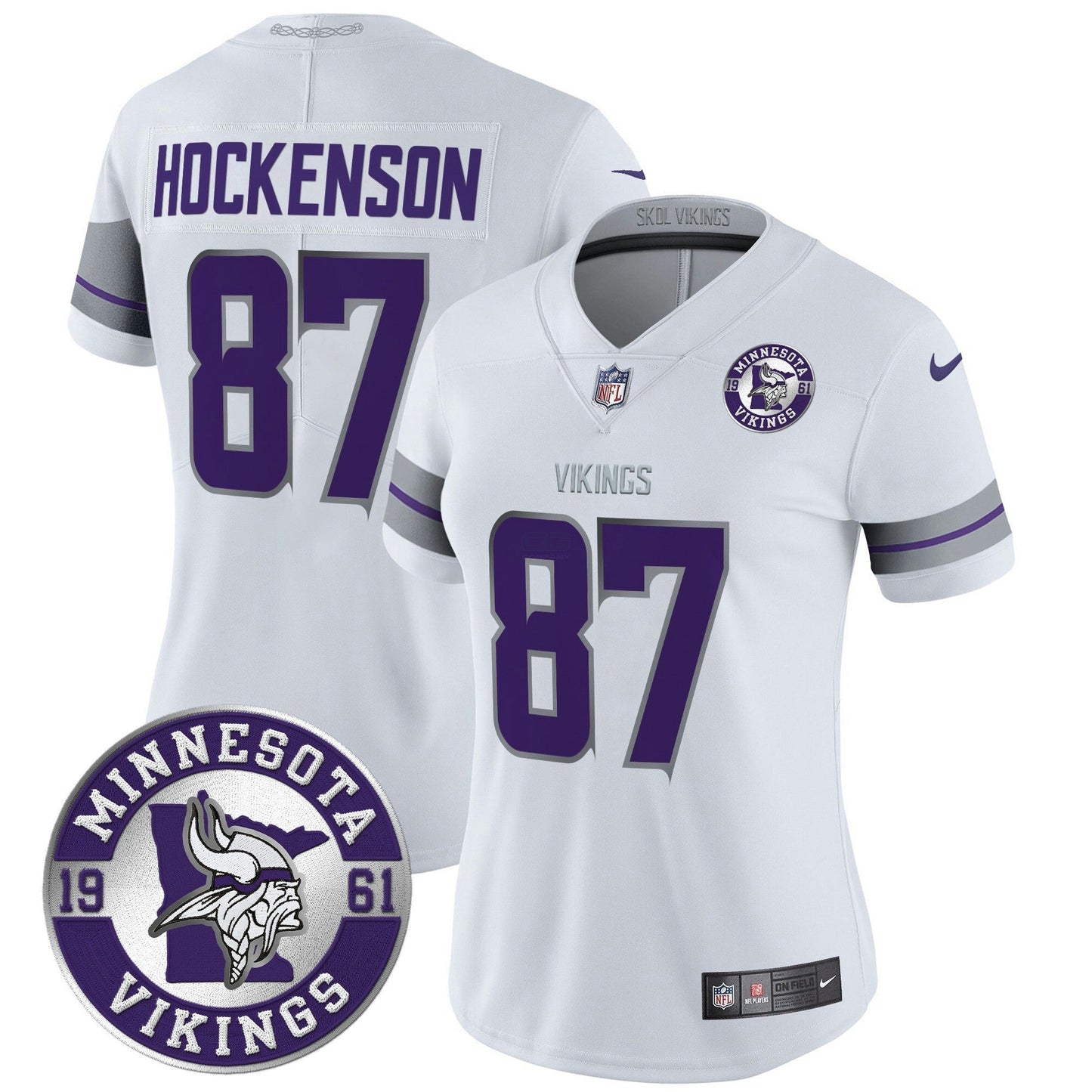 Camisa NFL Women’s Minnesota 2024 Vapor Limited Jersey – Est. 1961 Patch