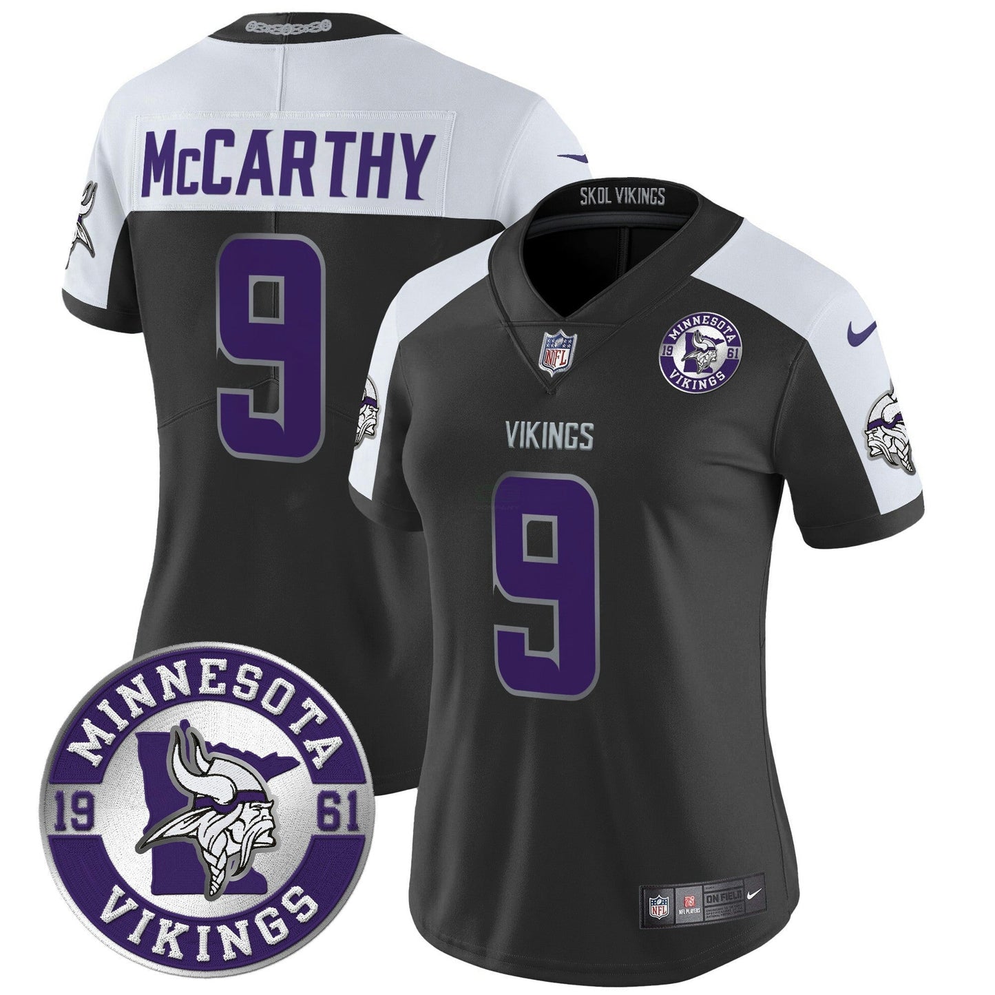 Camisa NFL Women’s Minnesota 2024 Vapor Limited Jersey – Est. 1961 Patch