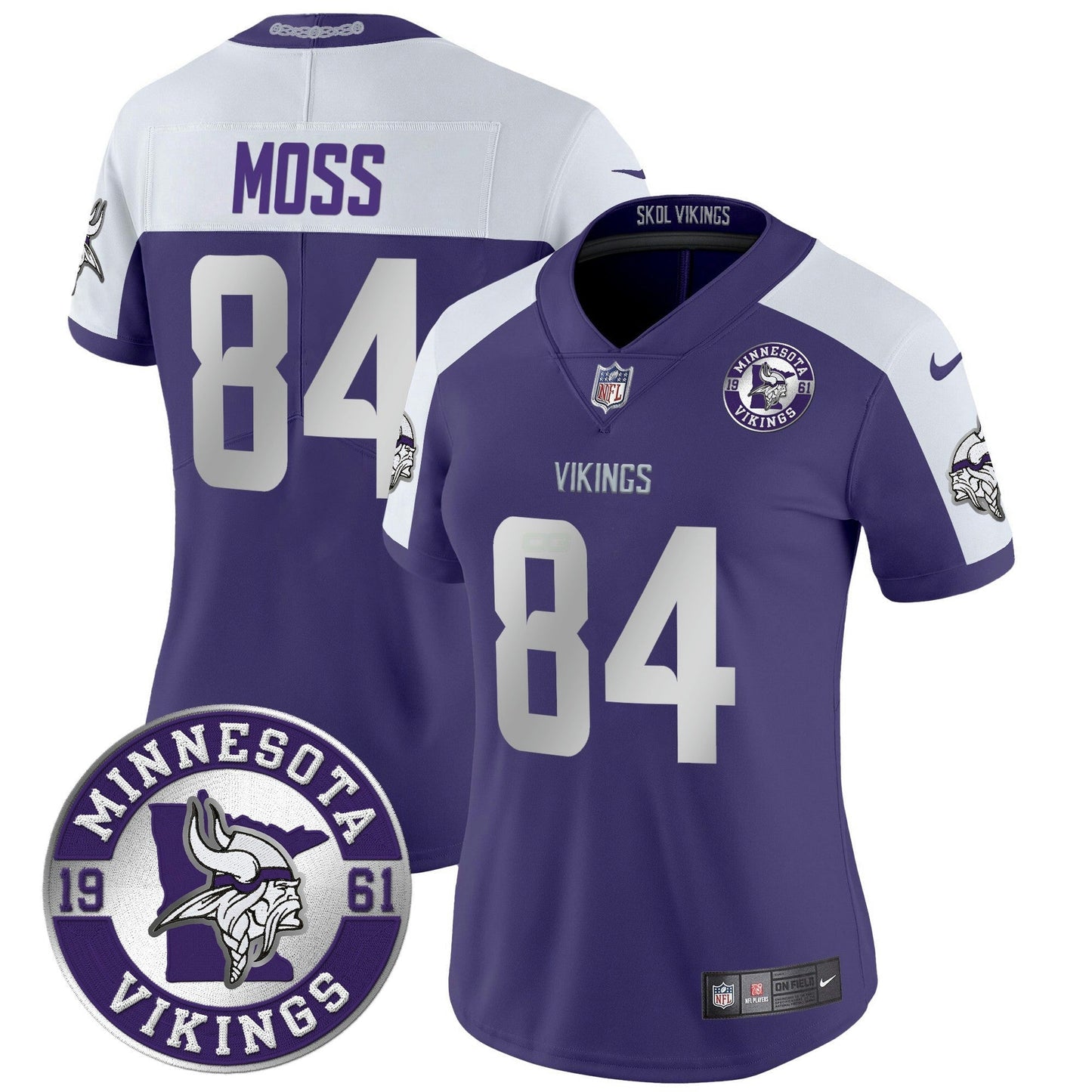 Camisa NFL Women’s Minnesota 2024 Vapor Limited Jersey – Est. 1961 Patch