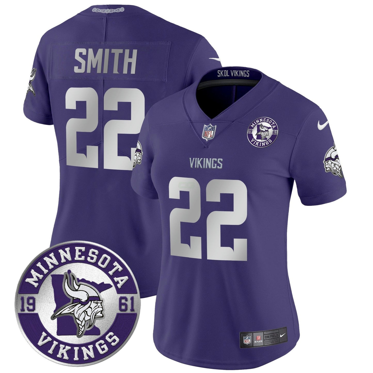 Camisa NFL Women’s Minnesota 2024 Vapor Limited Jersey – Est. 1961 Patch
