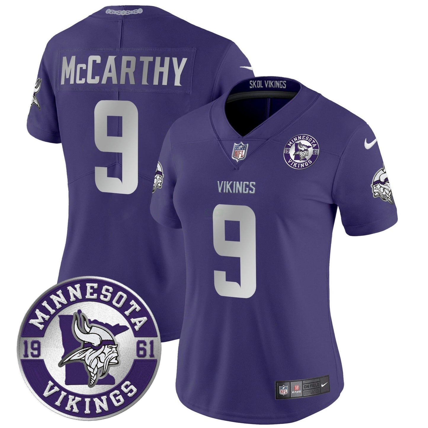 Camisa NFL Women’s Minnesota 2024 Vapor Limited Jersey – Est. 1961 Patch