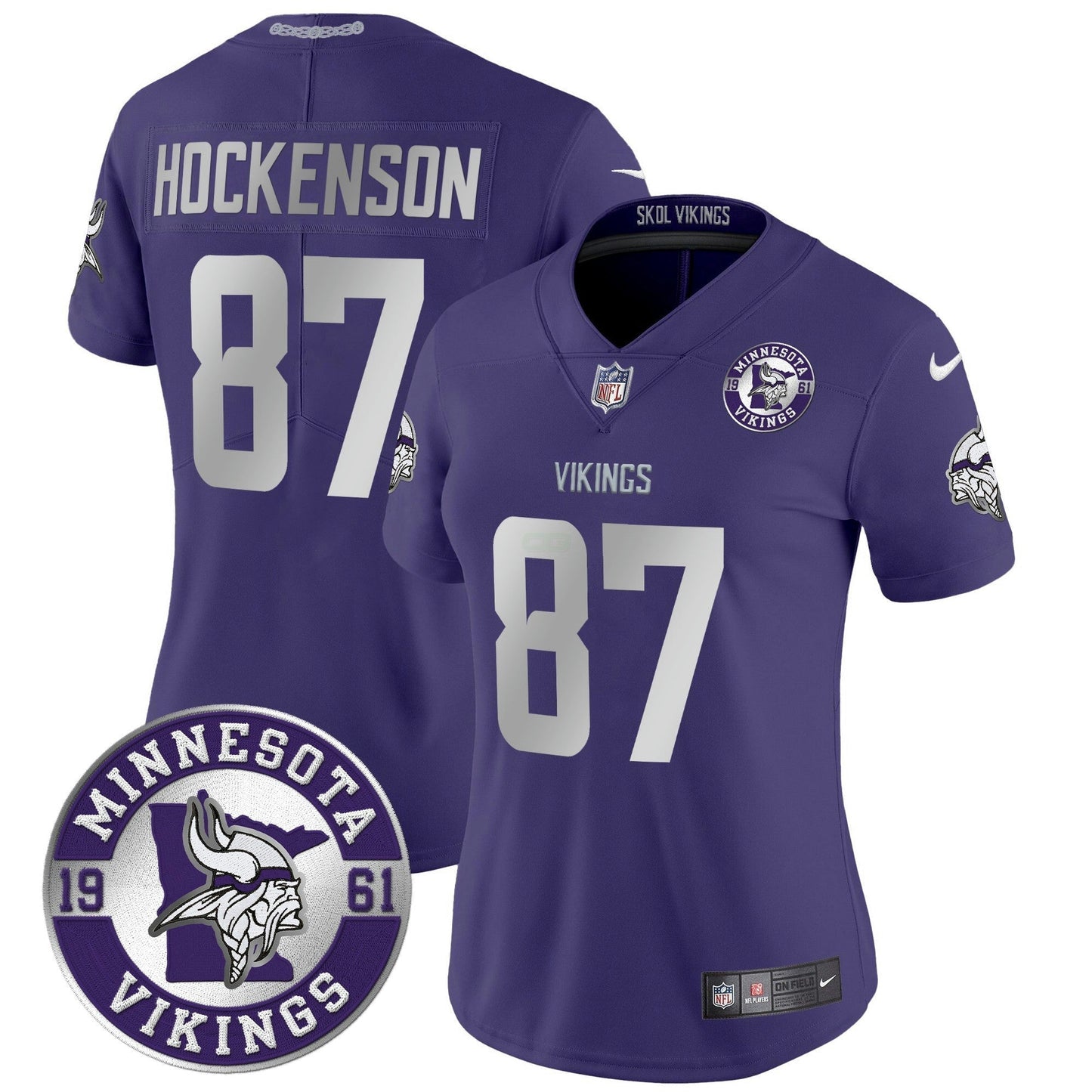 Camisa NFL Women’s Minnesota 2024 Vapor Limited Jersey – Est. 1961 Patch