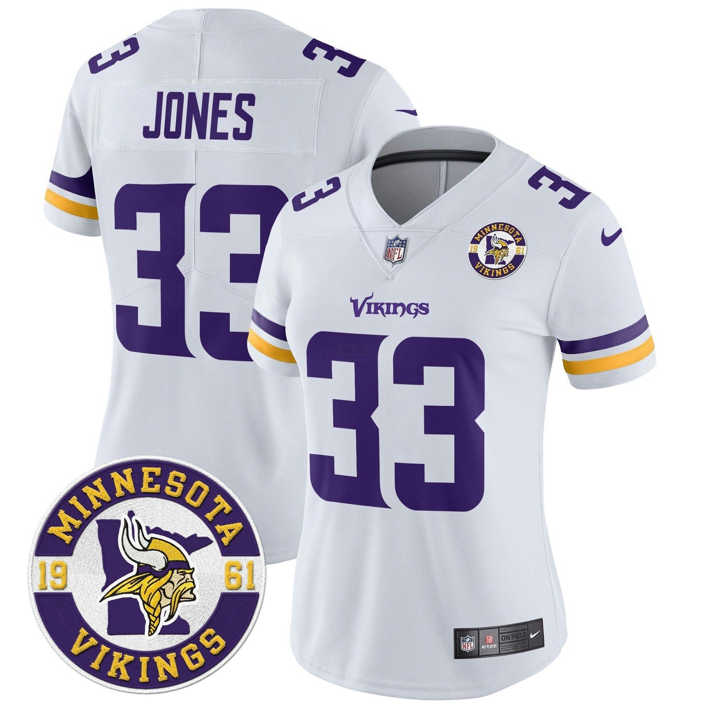 Camisa NFL Women’s Minnesota 2024 Vapor Limited Jersey V2 – Est. 1961 Patch