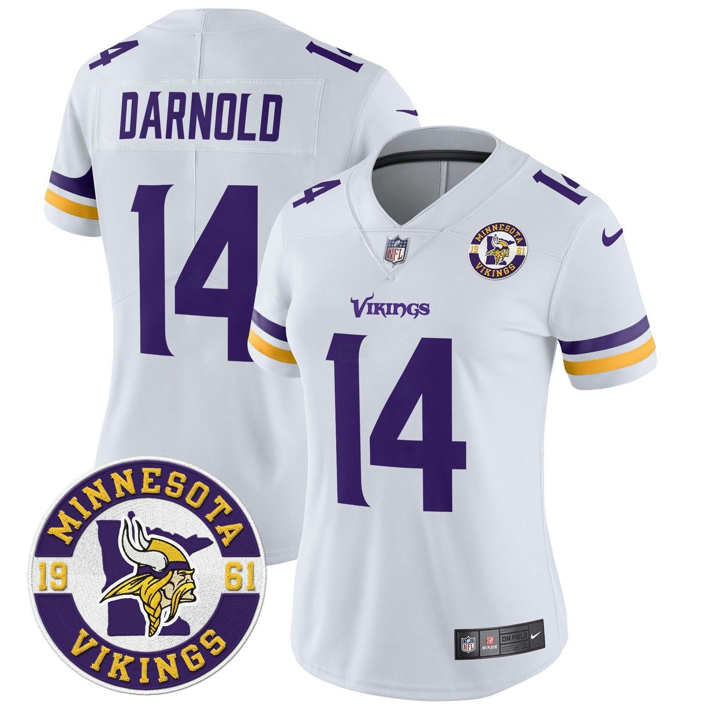 Camisa NFL Women’s Minnesota 2024 Vapor Limited Jersey V2 – Est. 1961 Patch