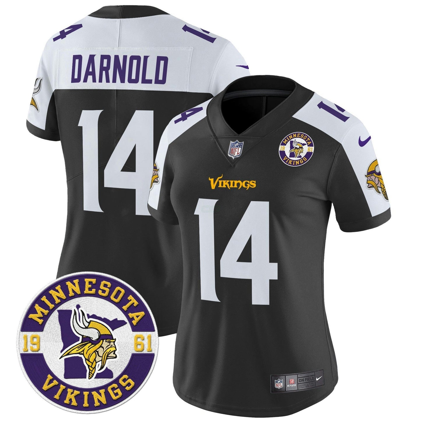 Camisa NFL Women’s Minnesota 2024 Vapor Limited Jersey V2 – Est. 1961 Patch