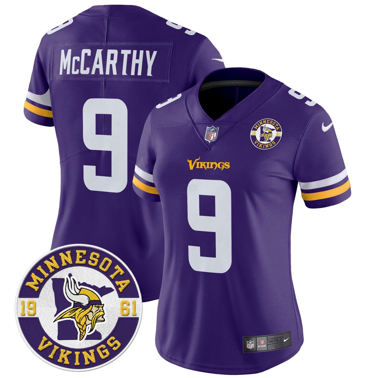 Camisa NFL Women’s Minnesota 2024 Vapor Limited Jersey V2 – Est. 1961 Patch