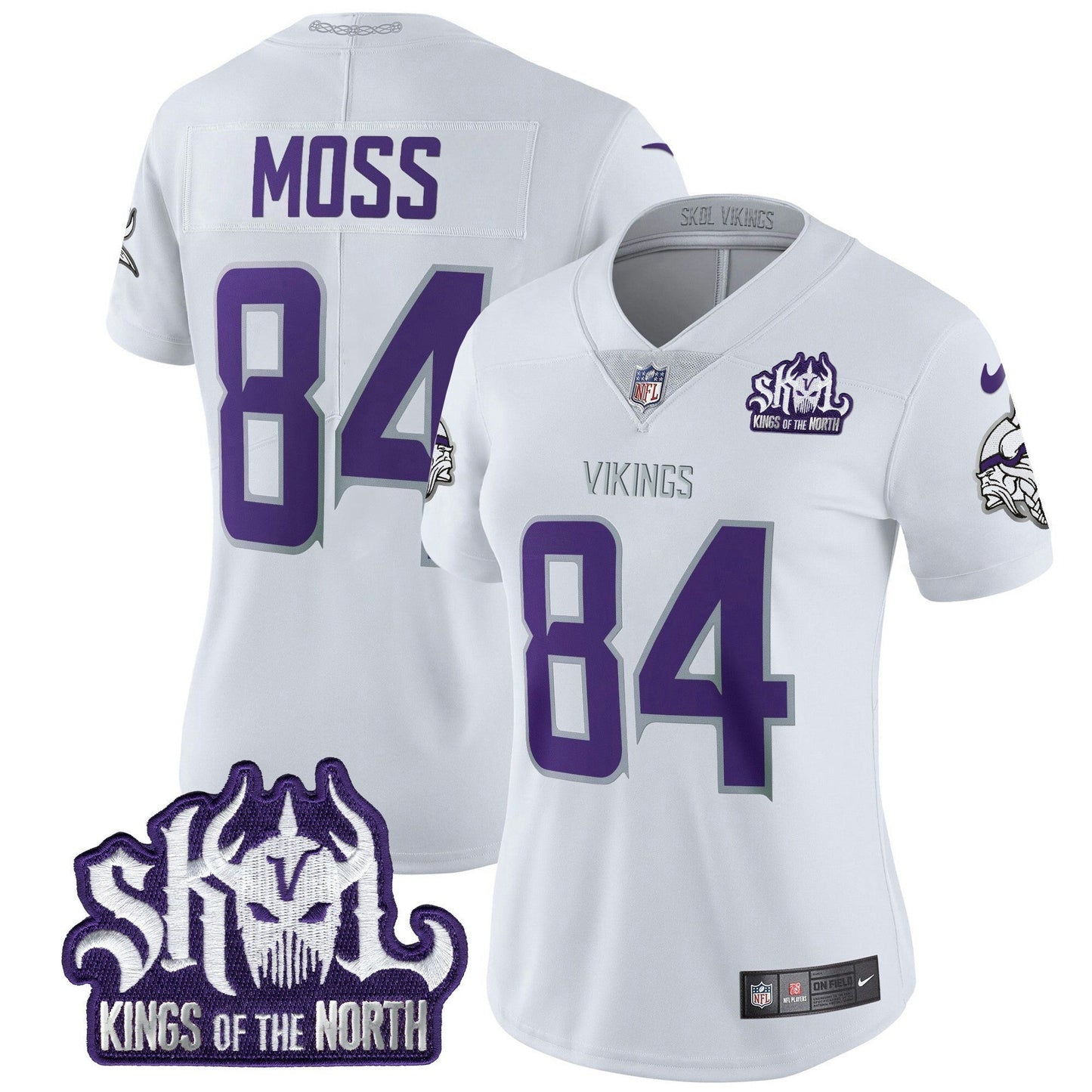 Camisa NFL Women’s Minnesota 2024 Winter Warrior Skol Patch Vapor Limited Jersey