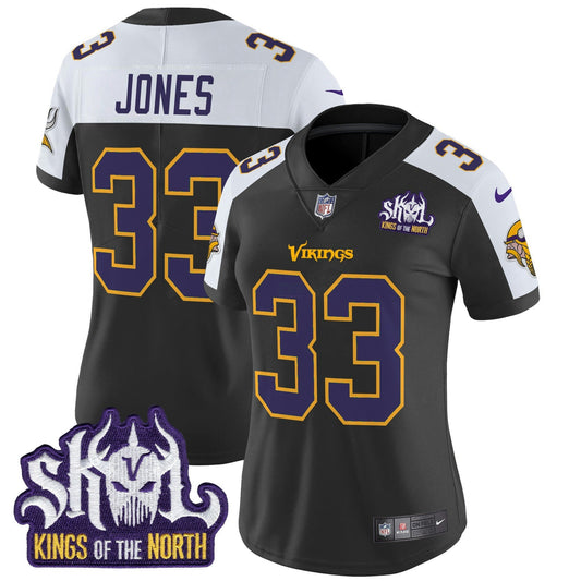Camisa NFL Women’s Minnesota King Of The North Patch Throwback Vapor Limited Jersey