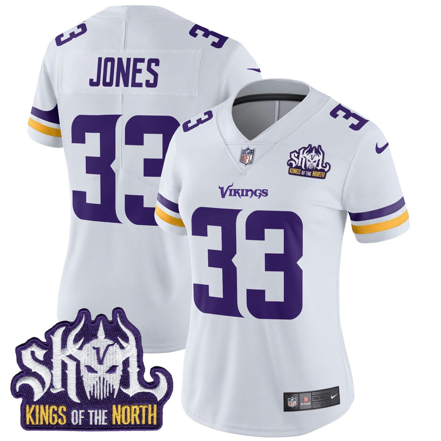 Camisa NFL Women’s Minnesota Kings Of The North Patch Vapor Limited Jersey