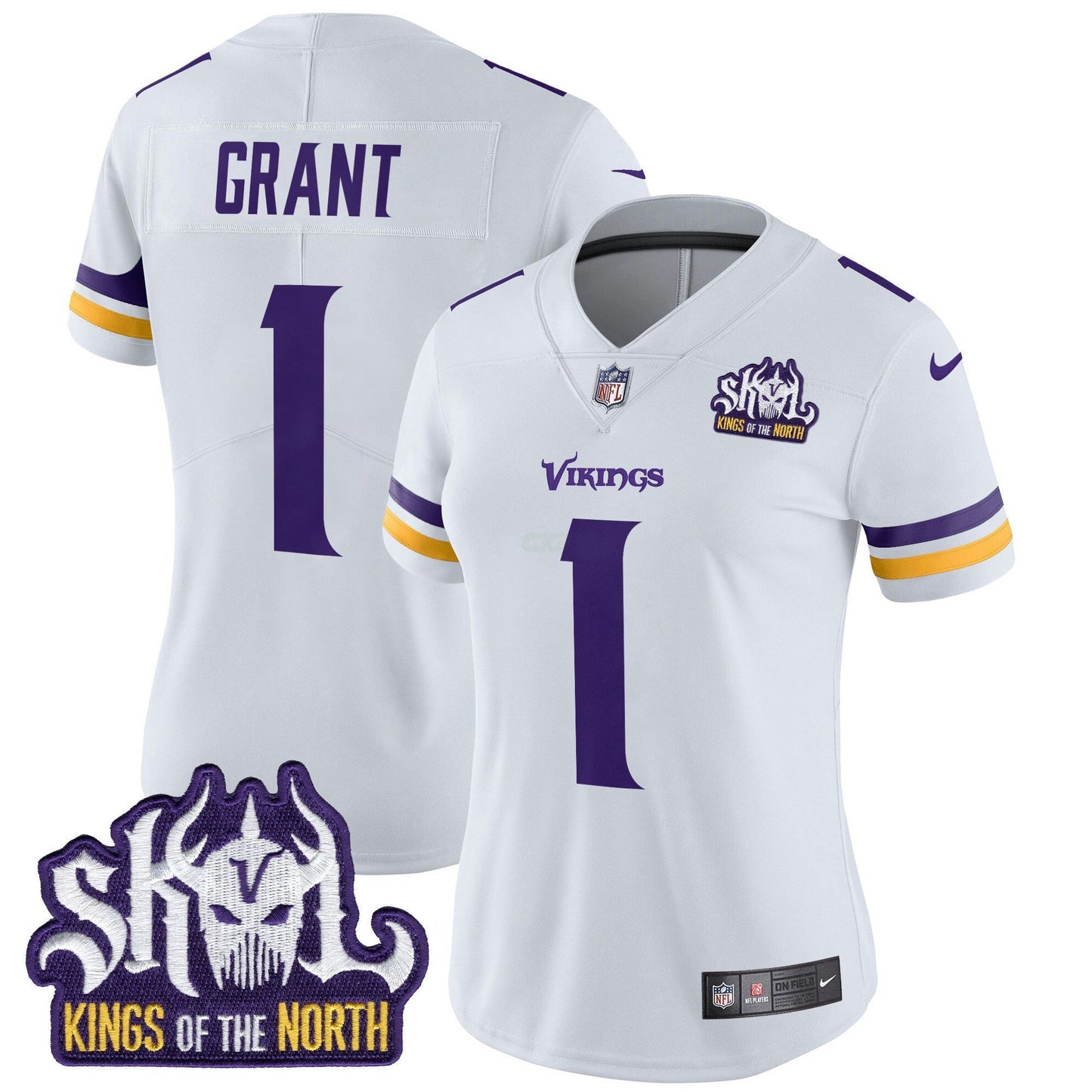 Camisa NFL Women’s Minnesota Kings Of The North Patch Vapor Limited Jersey