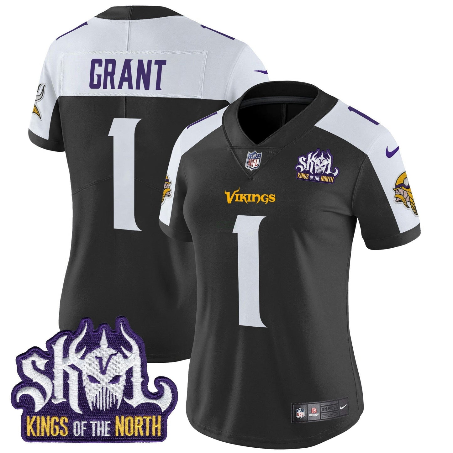Camisa NFL Women’s Minnesota Kings Of The North Patch Vapor Limited Jersey