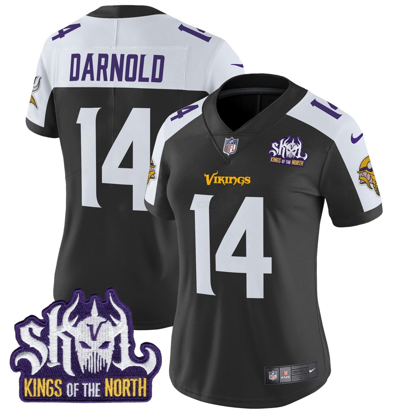 Camisa NFL Women’s Minnesota Kings Of The North Patch Vapor Limited Jersey