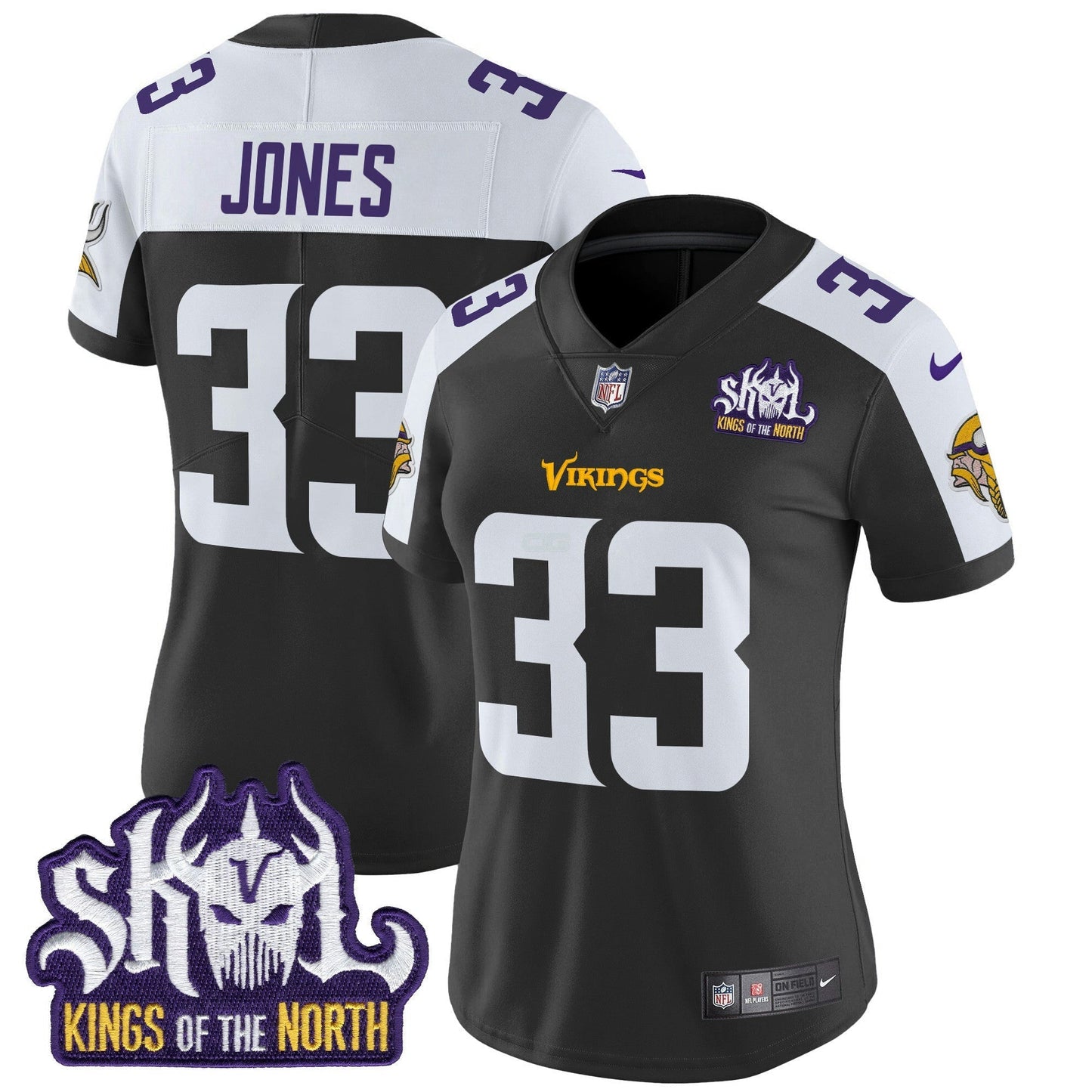 Camisa NFL Women’s Minnesota Kings Of The North Patch Vapor Limited Jersey