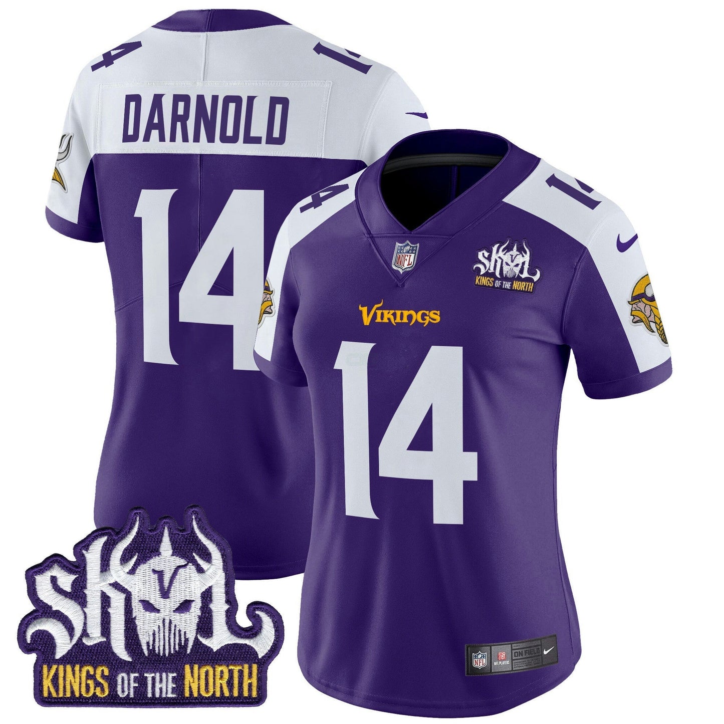 Camisa NFL Women’s Minnesota Kings Of The North Patch Vapor Limited Jersey