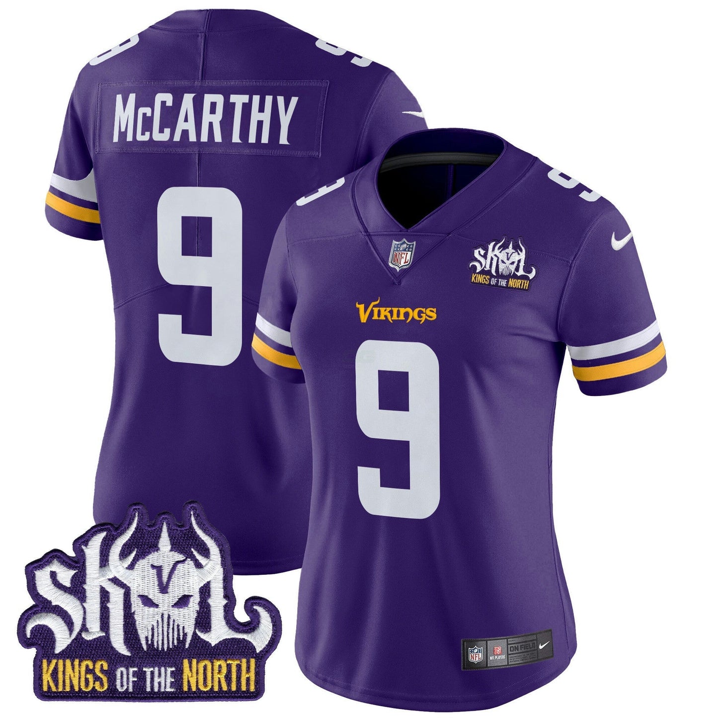 Camisa NFL Women’s Minnesota Kings Of The North Patch Vapor Limited Jersey