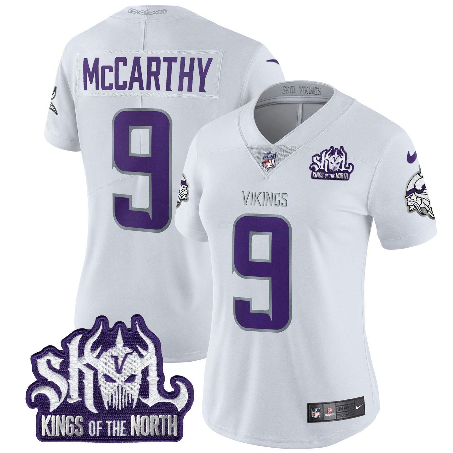 Camisa NFL Women’s Minnesota Kings Of The North Patch Vapor Limited Jersey