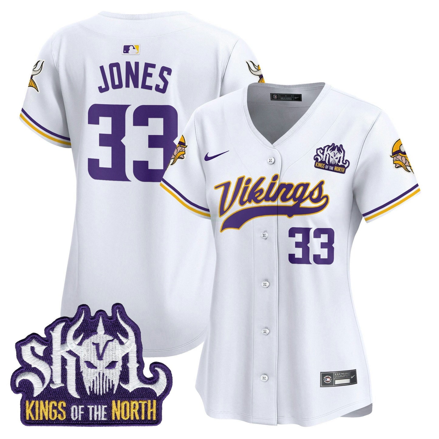 Camisa NFL Women’s Minnesota Kings Of The North Patch Vapor Premier Limited Jersey