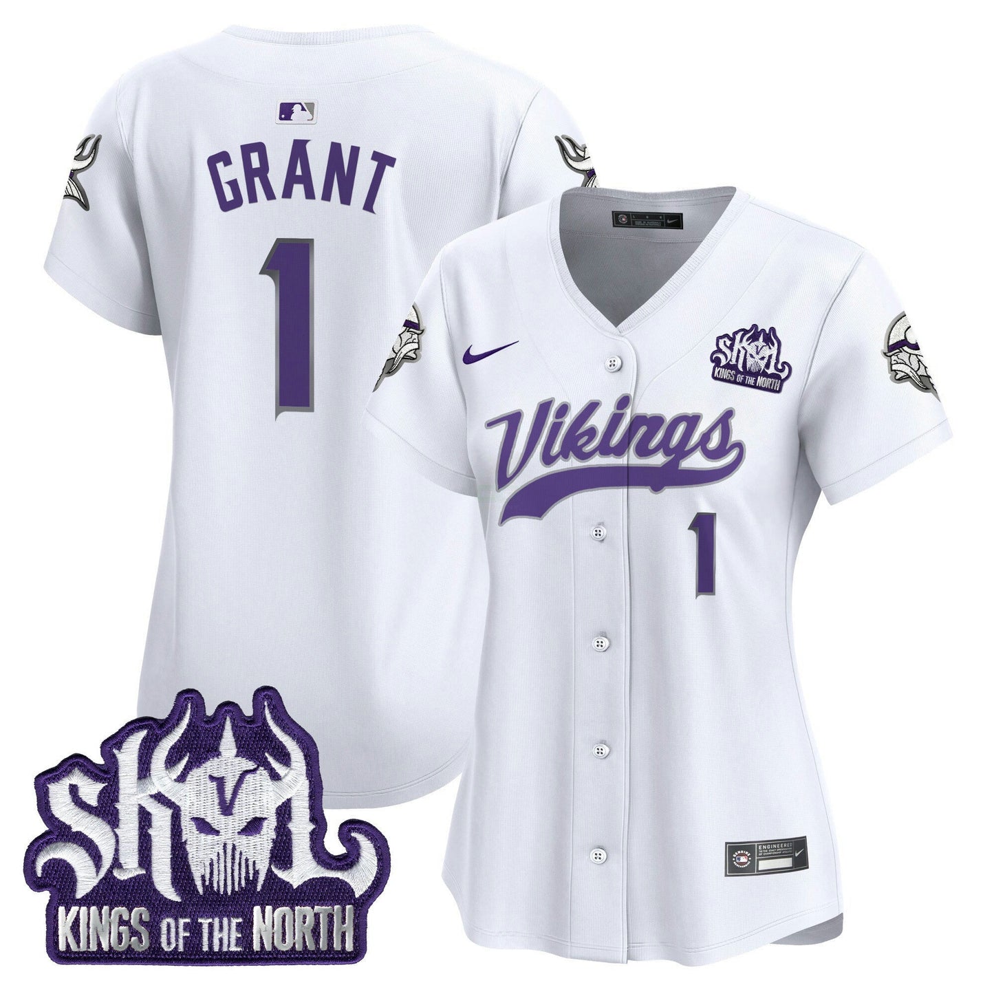 Camisa NFL Women’s Minnesota Kings Of The North Patch Vapor Premier Limited Jersey