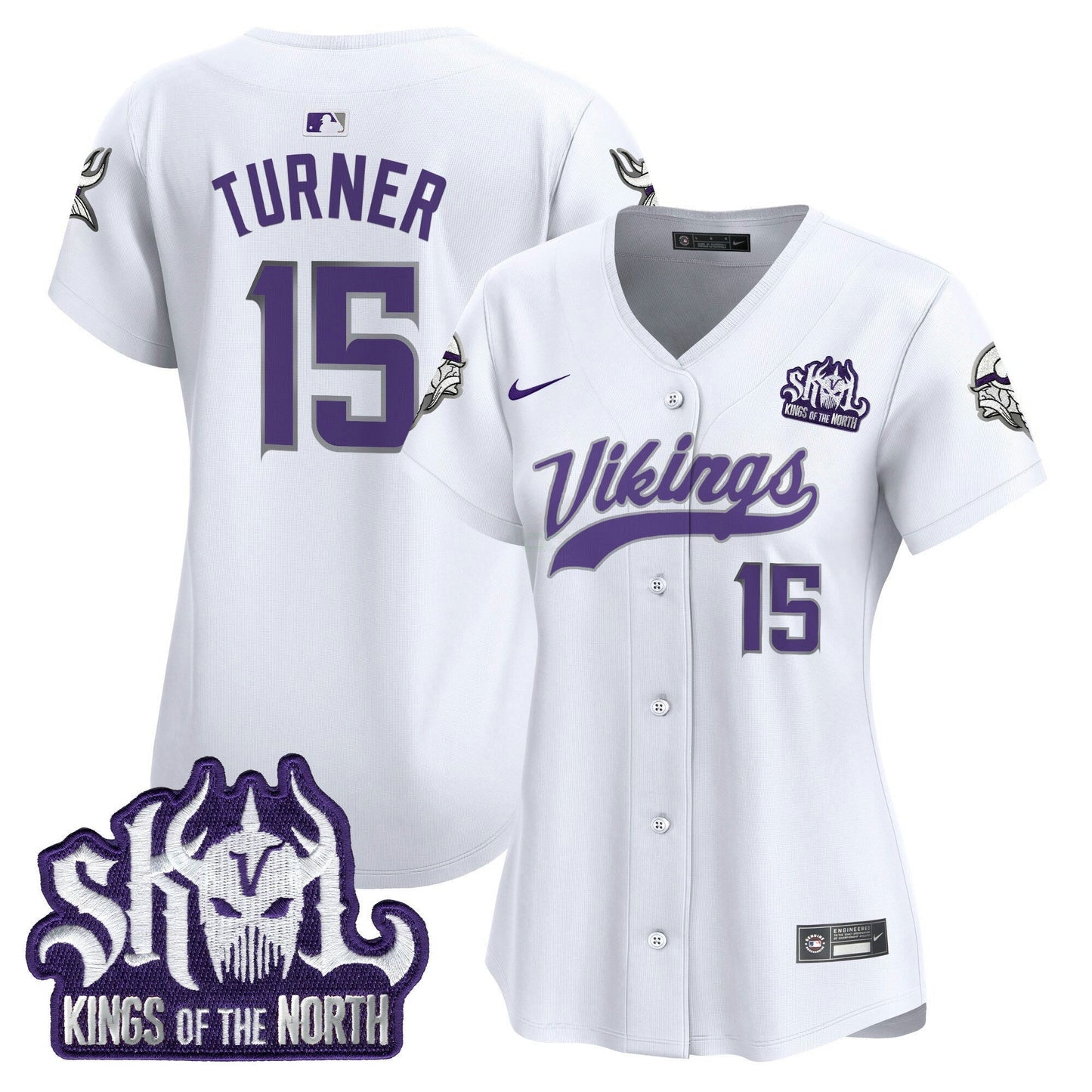 Camisa NFL Women’s Minnesota Kings Of The North Patch Vapor Premier Limited Jersey