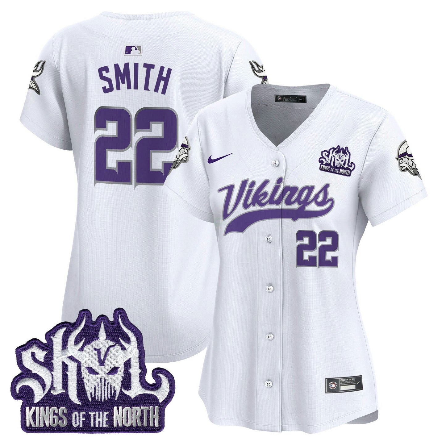 Camisa NFL Women’s Minnesota Kings Of The North Patch Vapor Premier Limited Jersey