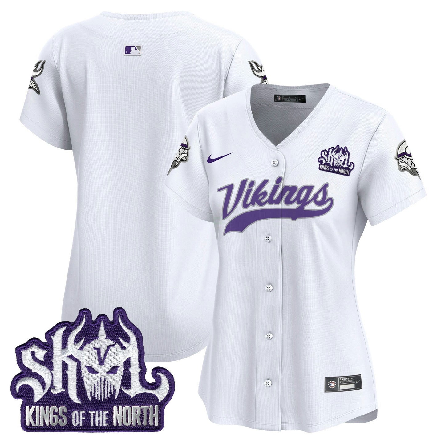 Camisa NFL Women’s Minnesota Kings Of The North Patch Vapor Premier Limited Jersey