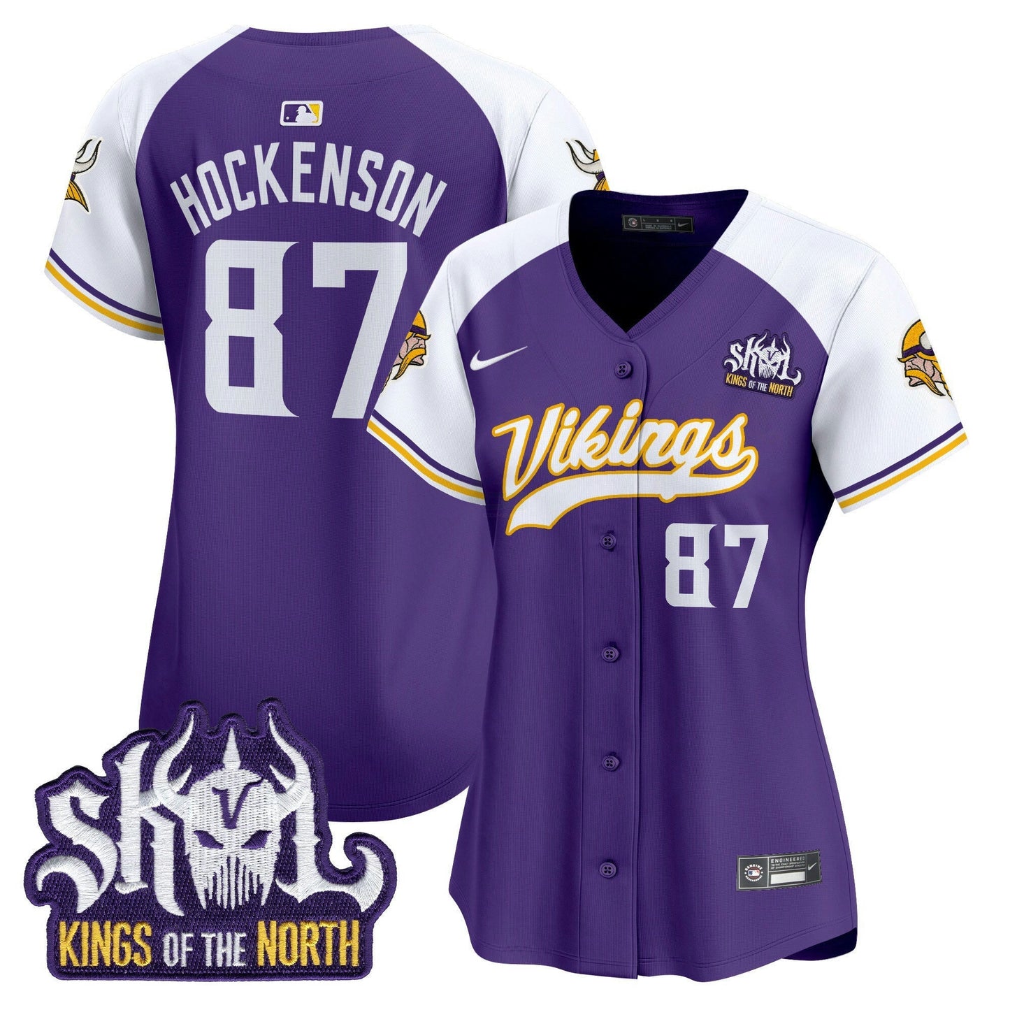 Camisa NFL Women’s Minnesota Kings Of The North Patch Vapor Premier Limited Jersey