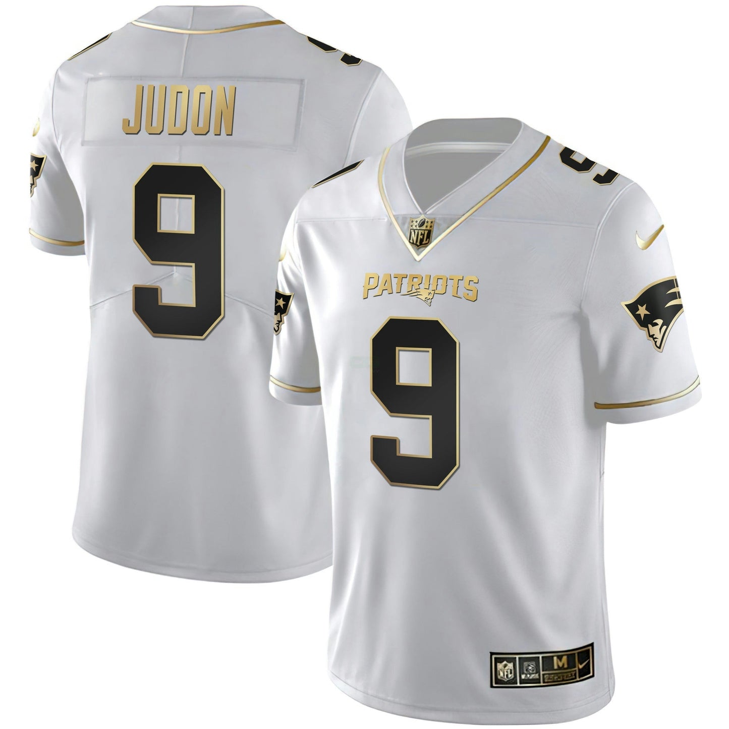 Camisa NFL Women’s New England Branca Dourada & Preta Dourada Jersey