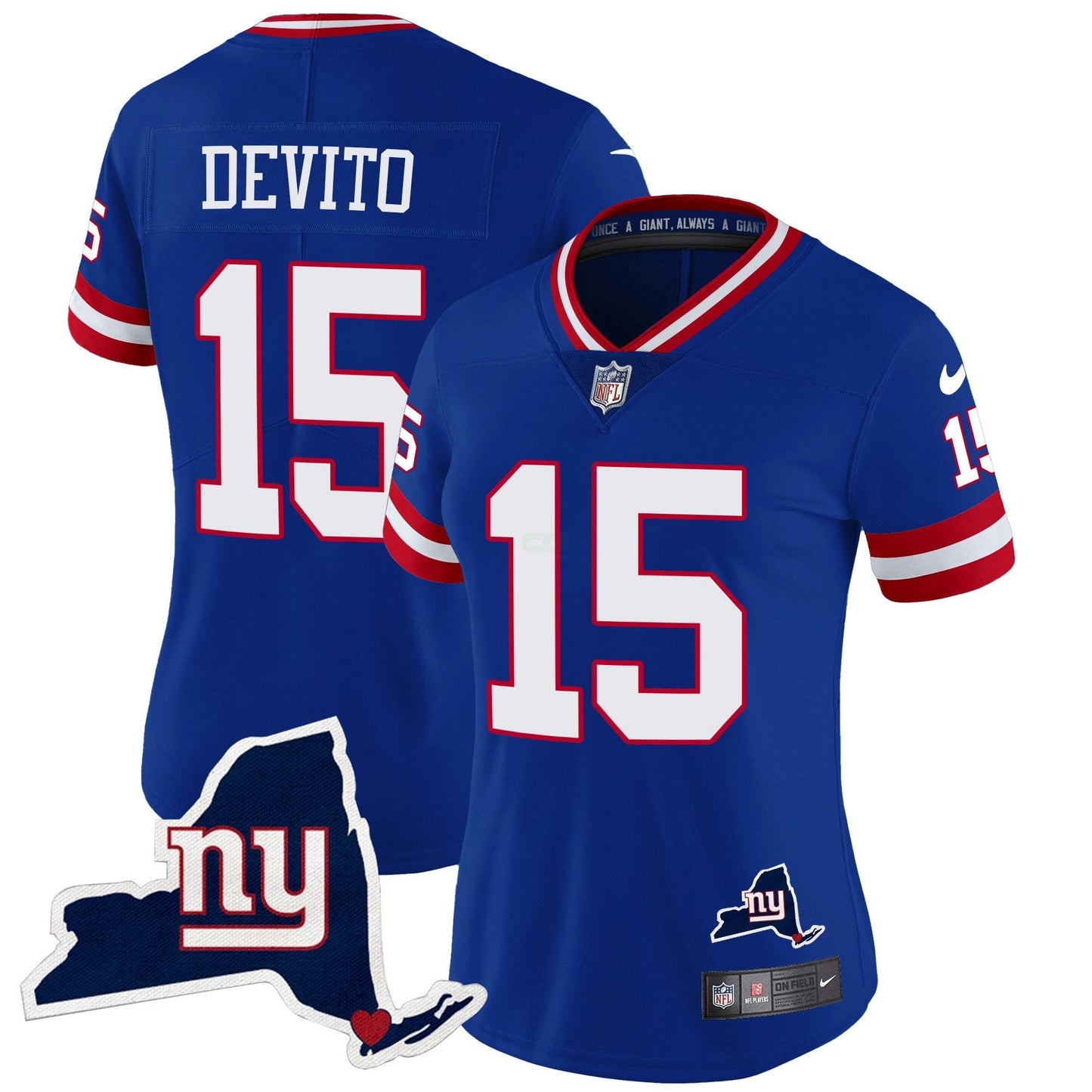 Camisa NFL Women’s New York State Map Patch Limited Jersey V2