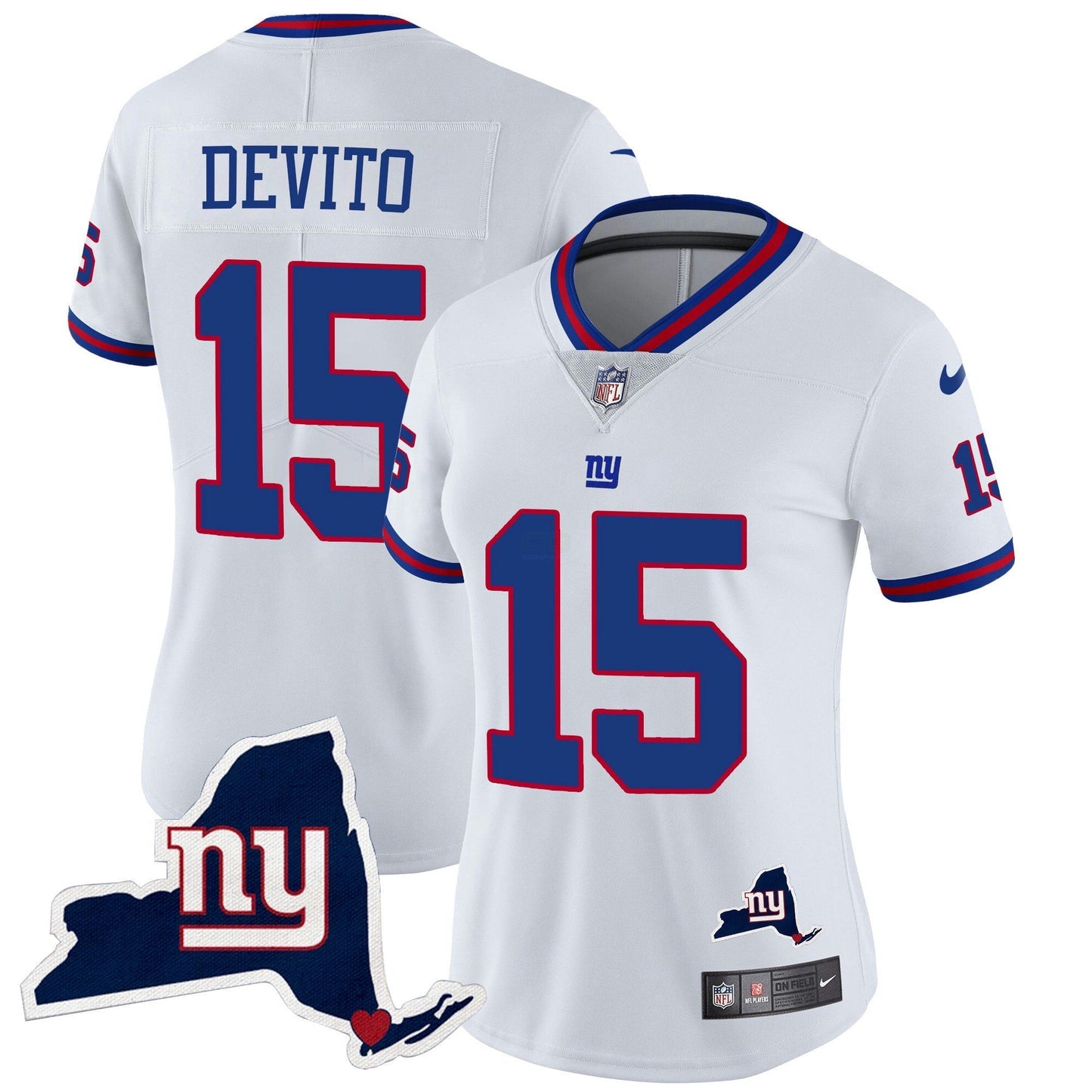 Camisa NFL Women’s New York State Map Patch Limited Jersey V2