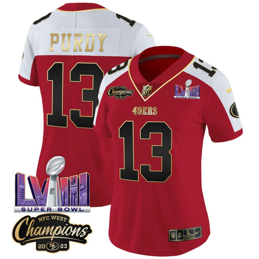 Camisa NFL Women’s NFC West Champions & Super Bowl LVIII Patch Vapor Jersey V2