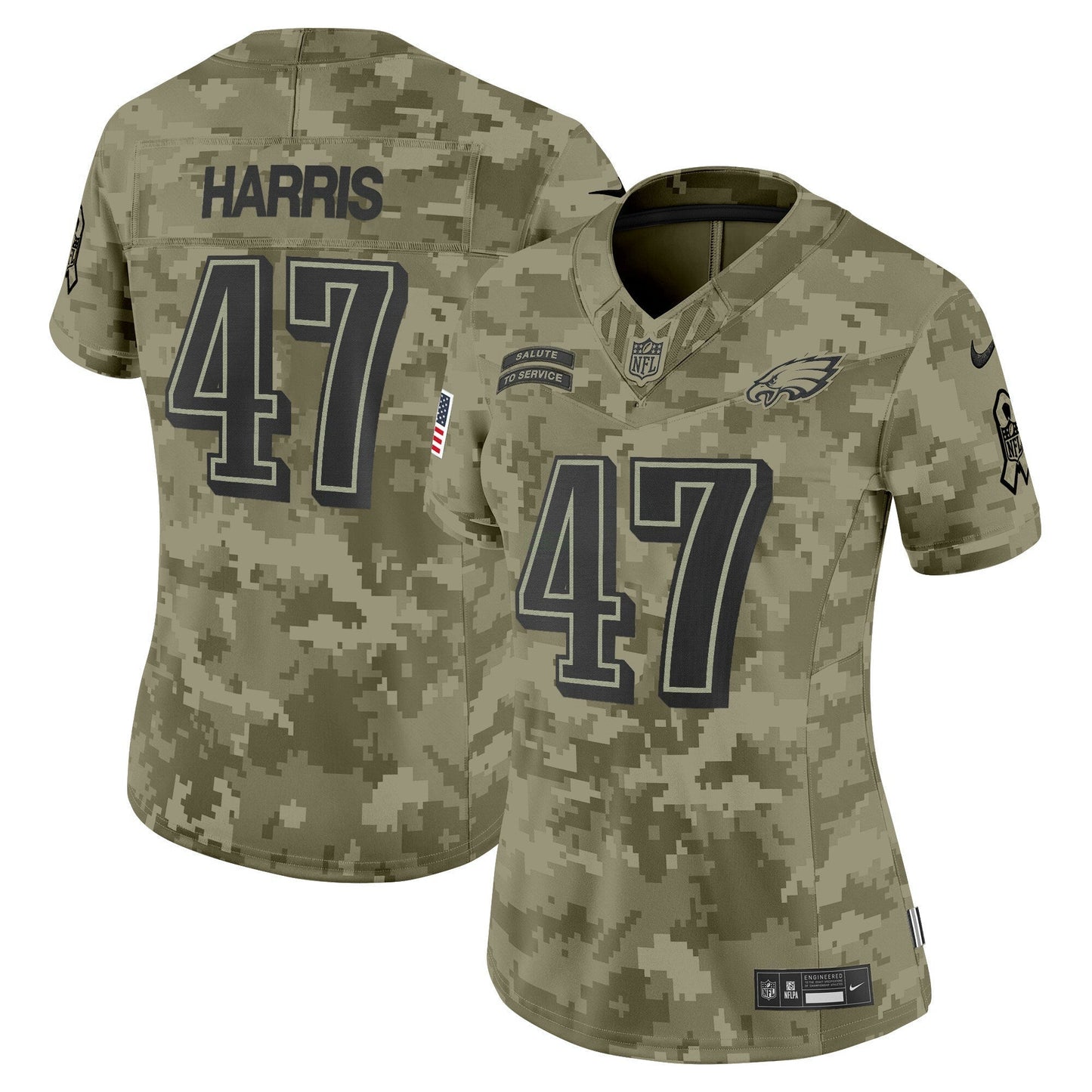 Camisa NFL Women’s Philadelphia 2024 Salute to Service Vapor Limited Jersey