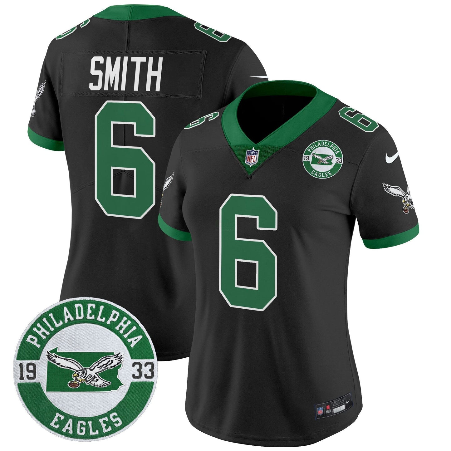 Camisa NFL Women’s Philadelphia 2024 Throwback Vapor Limited Jersey – Est. 1933 Patch