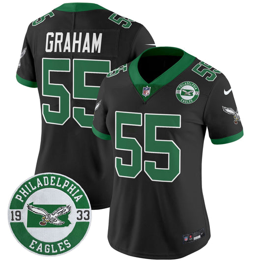 Camisa NFL Women’s Philadelphia 2024 Throwback Vapor Limited Jersey – Est. 1933 Patch