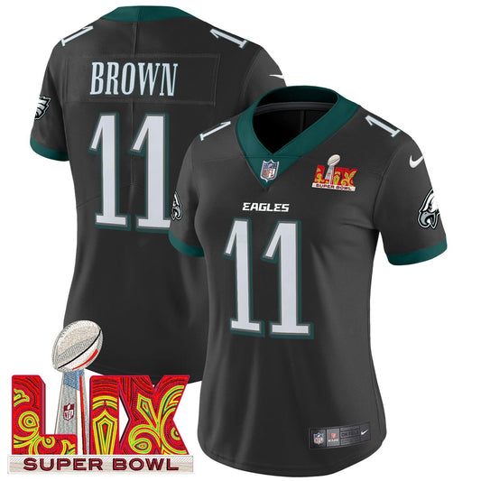 Camisa NFL Women’s Philadelphia Super Bowl LIX Patch Vapor Limited Jersey