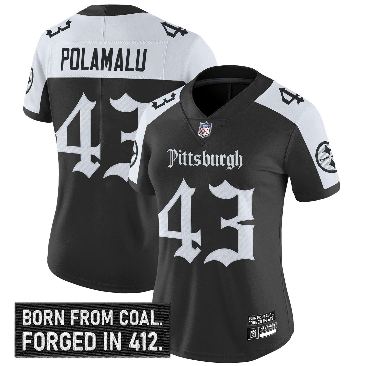 Camisa NFL Women’s Pittsburgh ‘Gothic Steel City Edition’ Vapor Limited Jersey