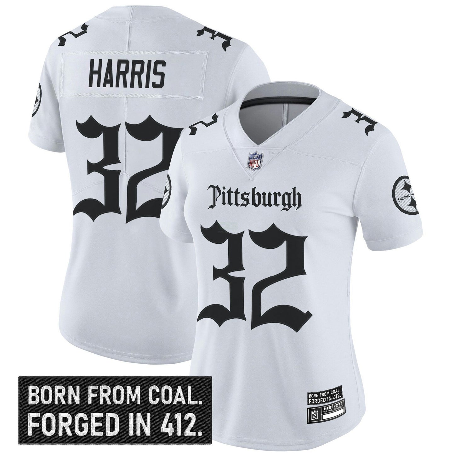 Camisa NFL Women’s Pittsburgh ‘Gothic Steel City Edition’ Vapor Limited Jersey