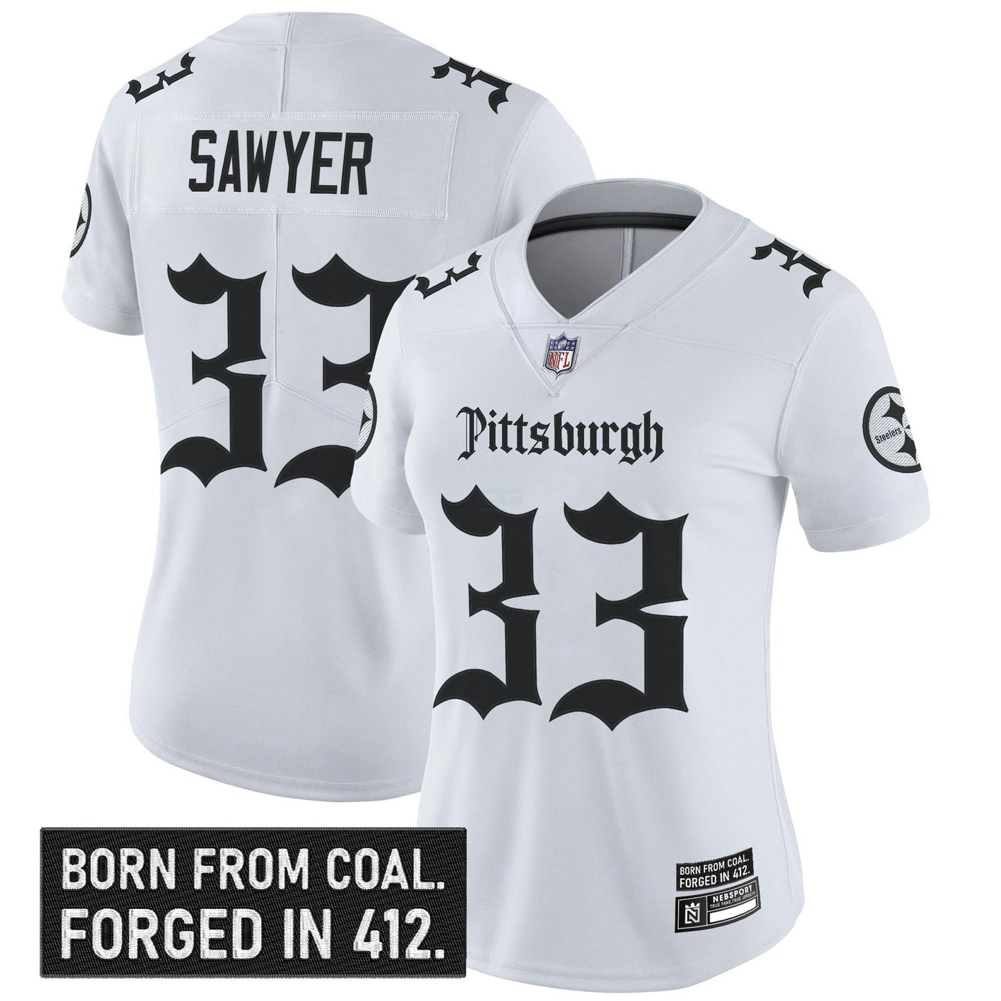 Camisa NFL Women’s Pittsburgh ‘Gothic Steel City Edition’ Vapor Limited Jersey