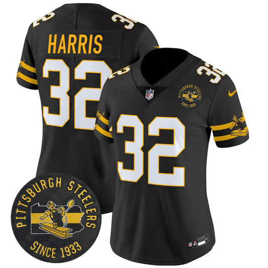 Camisa NFL Women’s Pittsburgh Throwback 1933 Patch Vapor Limited Jersey