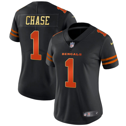 Camisa NFL Women’s Preta Dourada Vapor Jersey